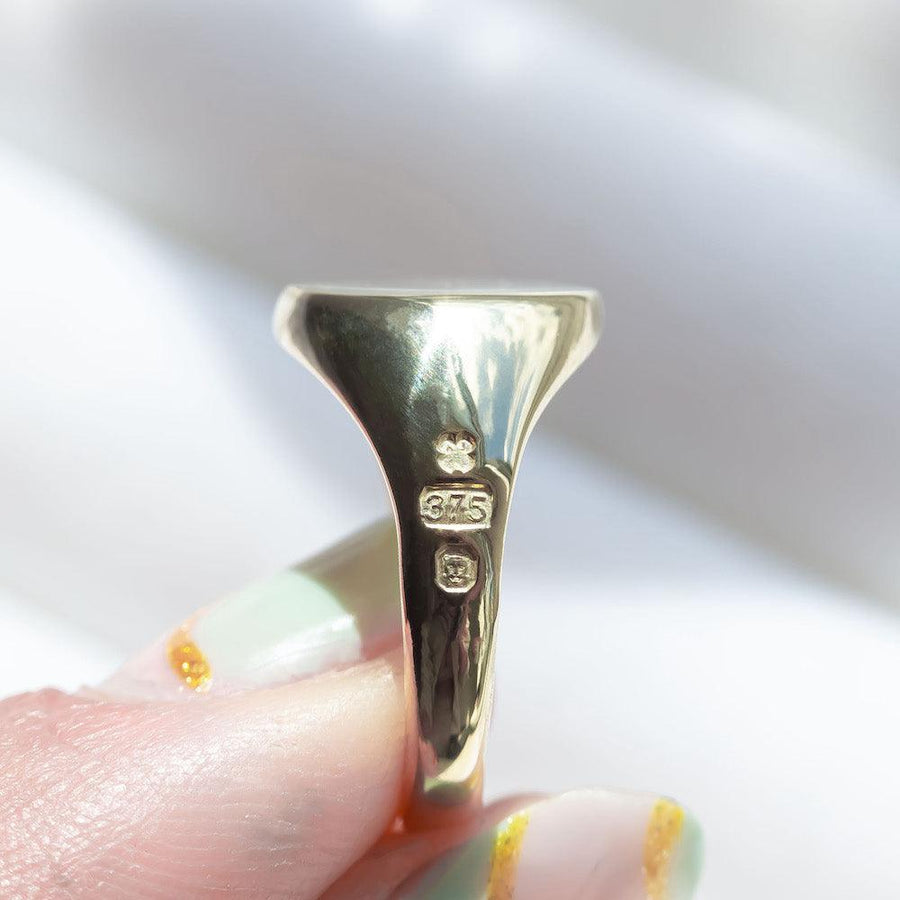 Hallmarked Gold Signet Ring - Amy Jennifer Jewellery