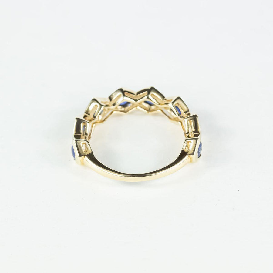 Hexagon Sapphire Eternity Ring