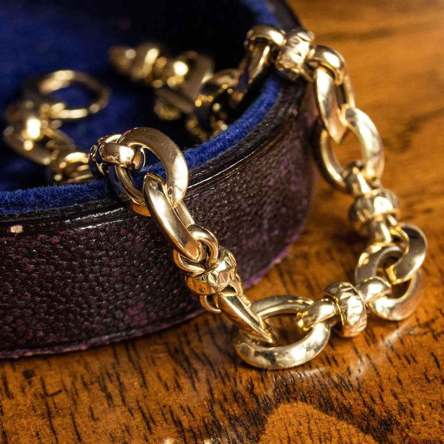 Hollow Fancy Link Bracelet in 9K Gold - Amy Jennifer Jewellery