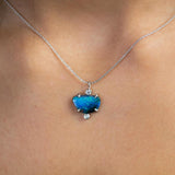 Oceanic Australian Boulder Opal & Diamond Necklace - Amy Jennifer Jewellery