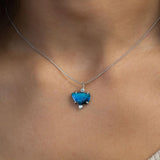 Oceanic Australian Boulder Opal & Diamond Necklace - Amy Jennifer Jewellery