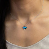 Oceanic Australian Boulder Opal & Diamond Necklace - Amy Jennifer Jewellery