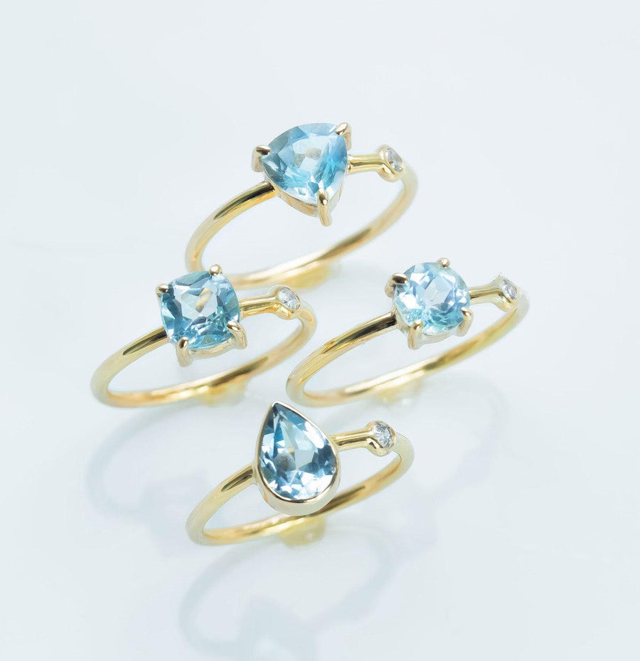 Off-Shore Aquamarine & Diamond Ring