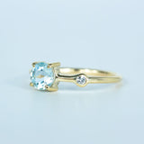 Off-Shore Aquamarine & Diamond Ring