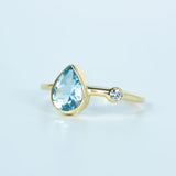 Off-Shore Aquamarine & Diamond Ring