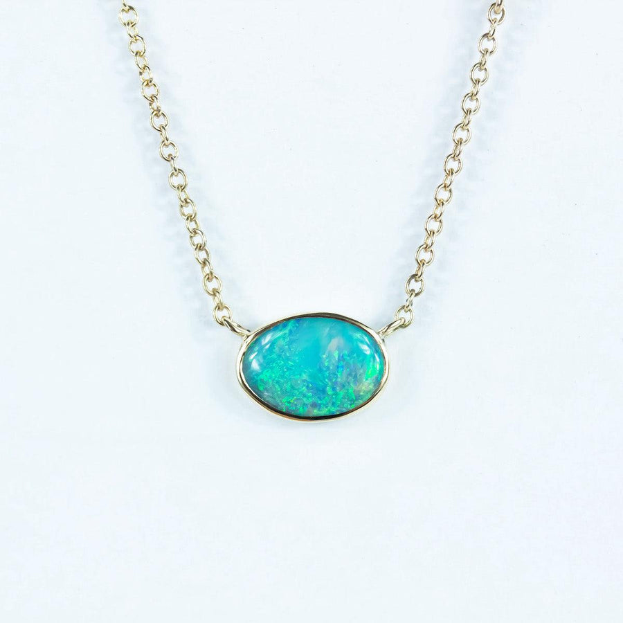 Off-Shore Crystal Opal and Diamond Necklace