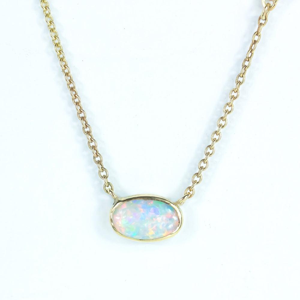 AMF Striking sale Canary Opal & Sterling Necklace By Milor