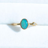 Off-Shore Opal & Diamond Ring - Amy Jennifer Jewellery