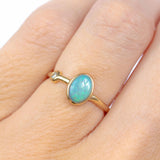 Off-Shore Opal & Diamond Ring - Amy Jennifer Jewellery