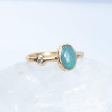 Off-Shore Opal & Diamond Ring - Amy Jennifer Jewellery