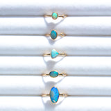 Off-Shore Opal & Diamond Ring - Amy Jennifer Jewellery