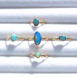 Off-Shore Opal & Diamond Ring - Amy Jennifer Jewellery