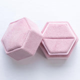 Pink Velvet Ring Box - Amy Jennifer Jewellery