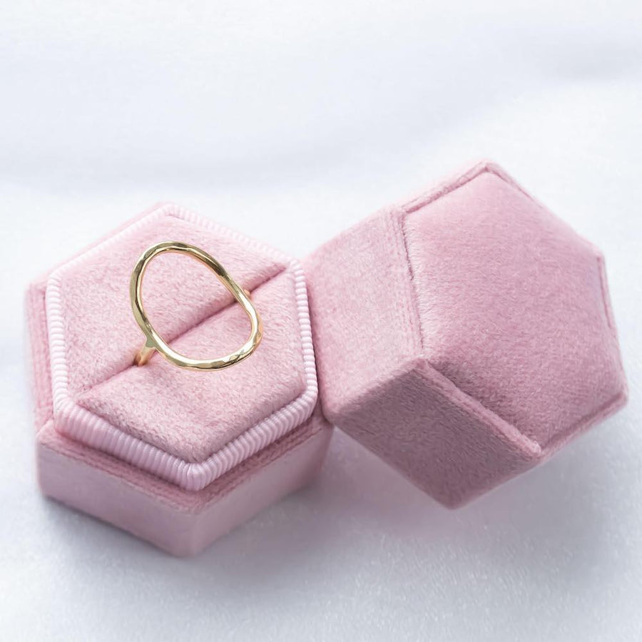 Pink Velvet Ring Box - Amy Jennifer Jewellery