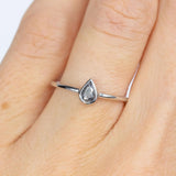 Salt & Pepper Diamond Ring White Gold