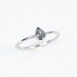 Salt & Pepper Diamond Ring White Gold