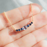 Seaspray Ombré Sapphire Necklace