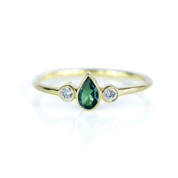 Stella Gold Tourmaline and Diamond Ring