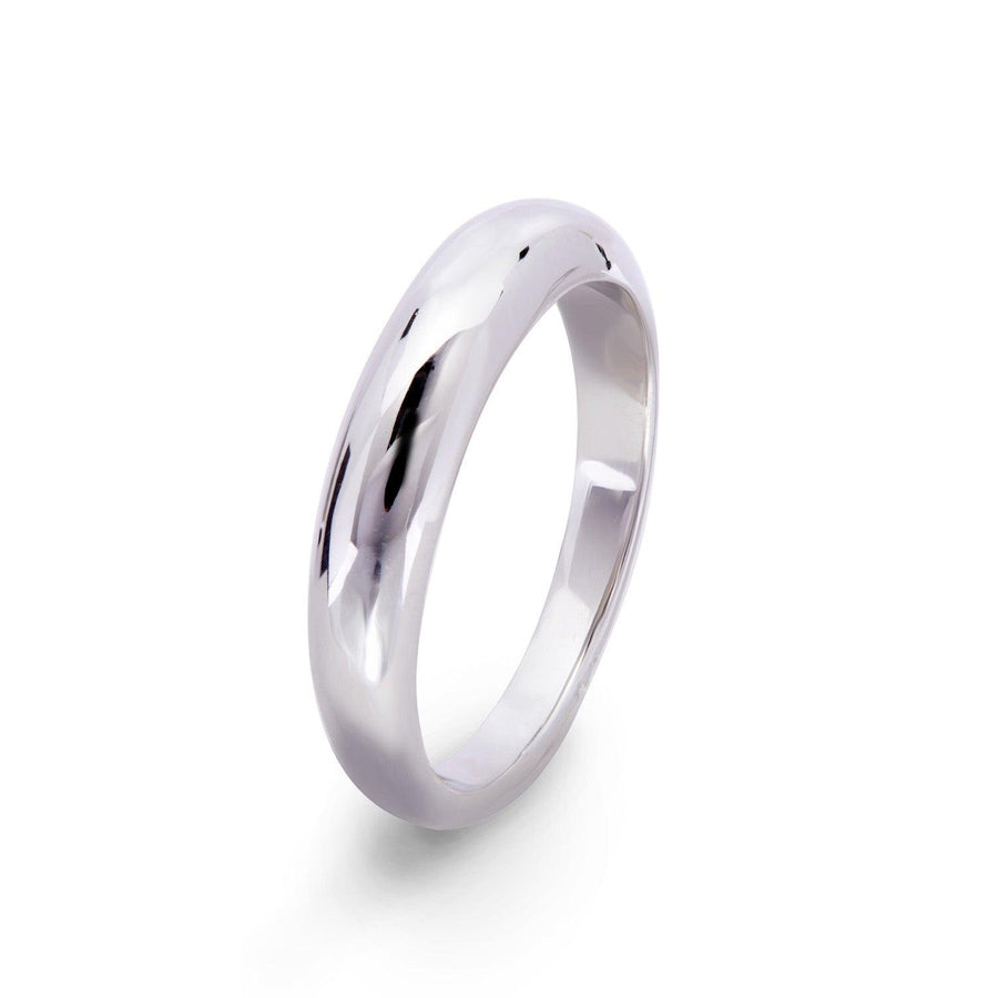 White Gold Tapered Wedding Band