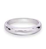 White Gold Tapered Wedding Band