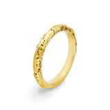 Yellow Gold Textured Wedding Band