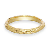 Yellow Gold Textured Wedding Band