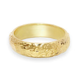 Yellow Gold Textured Wedding Band