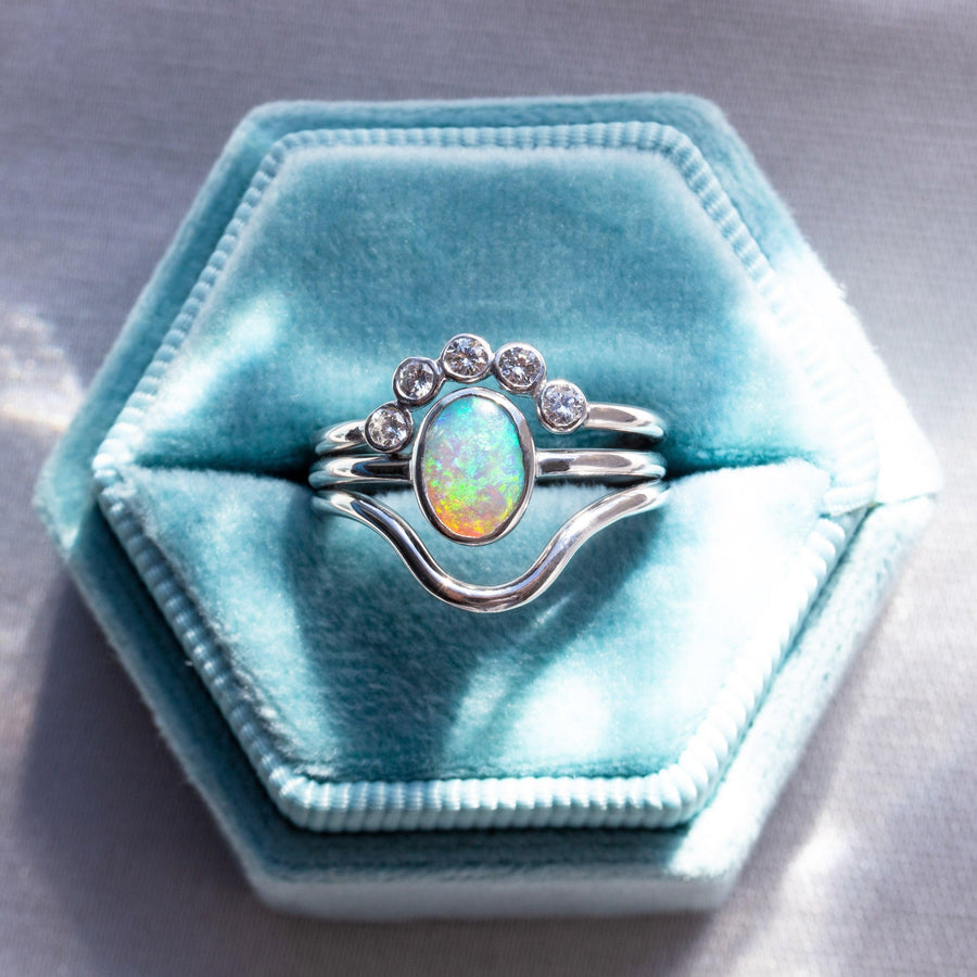 Turquoise Velvet Ring Box - Amy Jennifer Jewellery