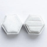 White Velvet Ring Box - Amy Jennifer Jewellery