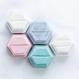 White Velvet Ring Box - Amy Jennifer Jewellery